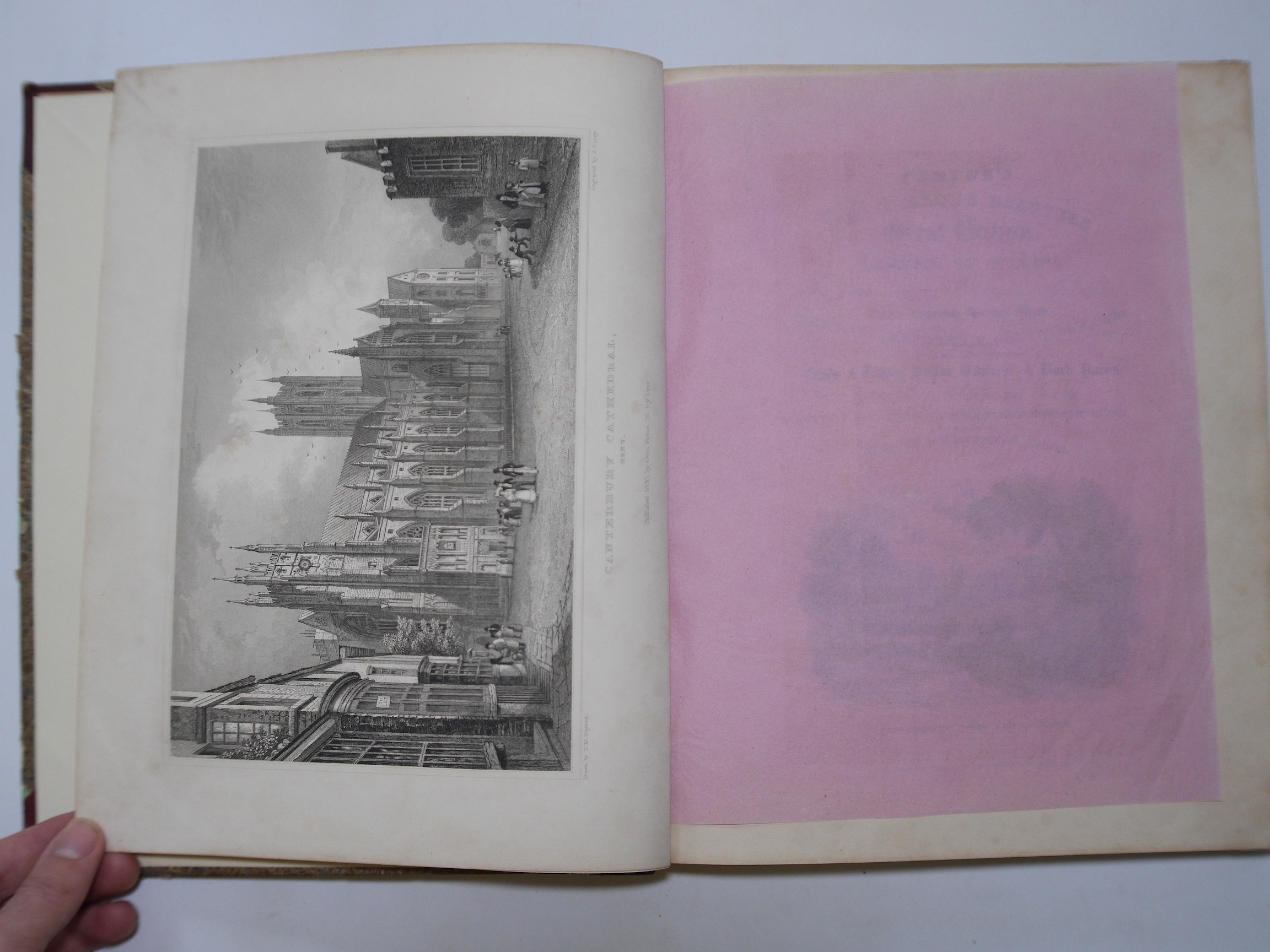 The Picturesque Beauties of Great Britain (Kent volume) ... from an elaborate survey, and original designs taken upon the spot. pictorial engraved and printed titles, frontispiece, folded coloured map and 63 plates (2 il